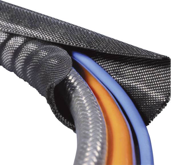 HellermannTyton 170-01002 Twist-In 13 Flätad slang Svart Polyester  10 till 13 mm Metervara