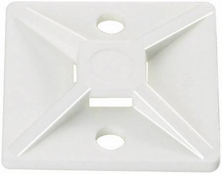 HellermannTyton MB4A-N66-NA-C1 Monteringssockel självhäftande, skruv 151-28469   4x på pappret, Halogenfri, UV-stabiliserad, Väderstabilt Transparent 2 st