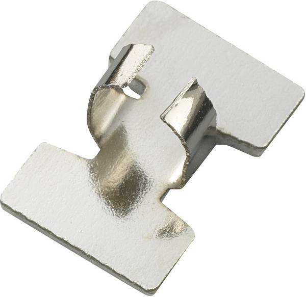 TRU COMPONENTS Fästklämma självhäftande 543638 Bunt Ø-område 9.50 mm (max) Silver 1 st