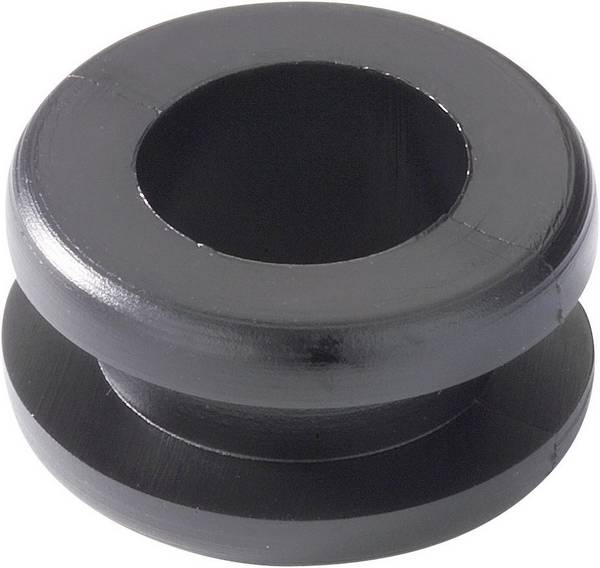 HellermannTyton HV1204-PVC-BK-M1 Kabelgenomföring   Kläm-Ø (max.) 10 mm Plåttjocklek (max.) 4 mm PVC Svart 1 st
