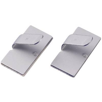 TRU COMPONENTS TC-MWCR25203 Monteringssockel självhäftande 1593025 Bunt Ø-område 10 mm (max) Silver 1 st