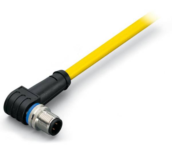 WAGO 756-1504/060-020 Sensor/ställdon-datakontakt, konfektionerad M12 Kontakt hane vinklad 2.00 m Antal poler (RJ): 5 1 st
