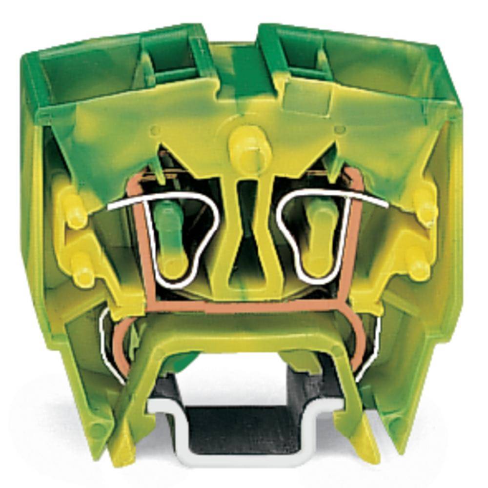 WAGO 264-727/999-950 Skyddsledare terminal 10 mm Fjäder Beläggning: Terre Grön, Gul 100 st Package