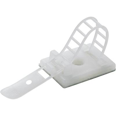 TRU COMPONENTS WCT-85 Monteringssockel självhäftande, skruv 541211 Bunt Ø-område 22 mm (max) Med fastställande band Natu