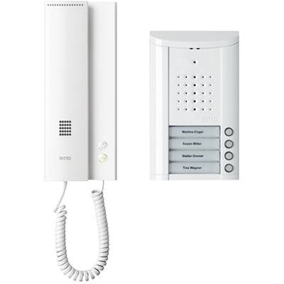 Ritto by Schneider Entravox Porttelefon Sladd Komplett-set 4 Familjshus Vit