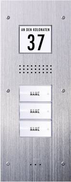 m-e modern-electronics  ADV 230  Vistadoor  Porttelefon  Sladd  Utomhusenhet  3 Familjshus  Rostfritt stål