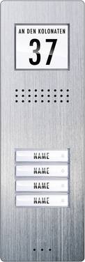 m-e modern-electronics  ADV 240  Vistadoor  Porttelefon  Sladd  Utomhusenhet  4 Familjshus  Rostfritt stål