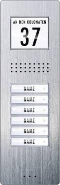 m-e modern-electronics  ADV 260  Vistadoor  Porttelefon  Sladd  Utomhusenhet  6 Familjshus  Rostfritt stål