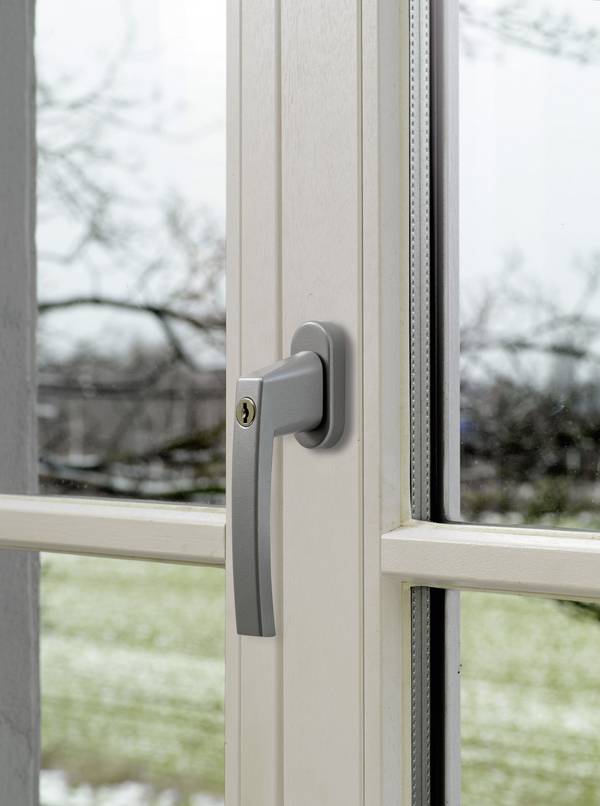 ABUS ABFS59486 Låsbart fönstergrepp Silver