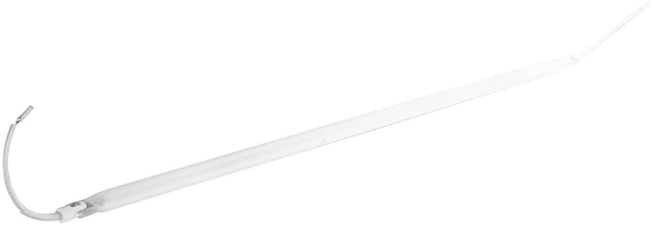 En vit, lång plastpinne med böjd spets och kabel i änden. Används som kabelstöd eller kabelstyrning.