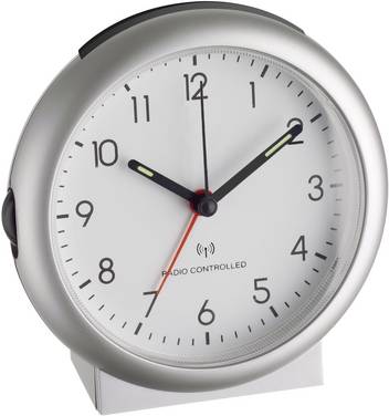 TFA Dostmann  98.1036  DCF  Väckarklocka  Silver