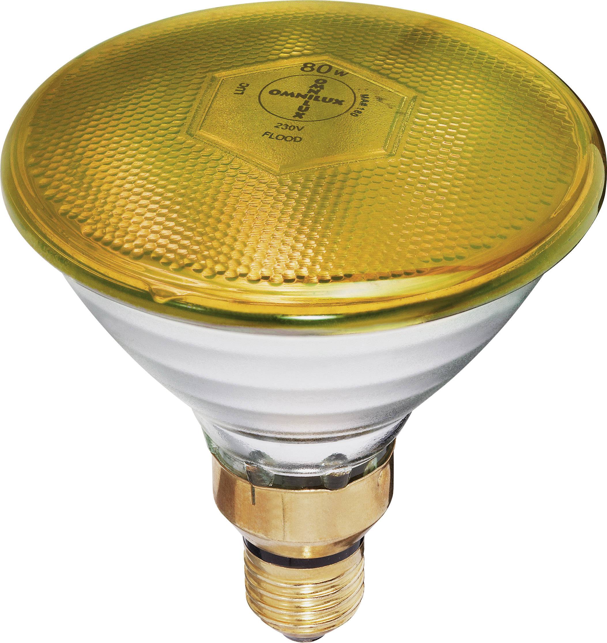 Eurolite Par-38 FL gelb Halogen ljuseffektslampa 230 V E27 80 W Gul dimbar