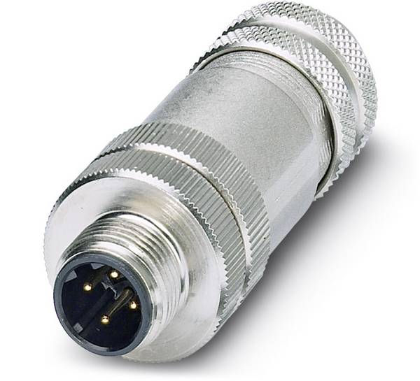 Phoenix Contact 1521258 Sensor/ställdon-datakontakt M12 Kontakt hane rak  Antal poler (RJ): 4 1 st