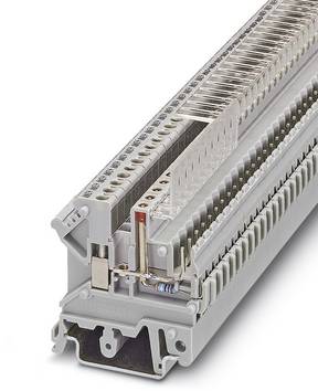 Phoenix Contact 3002076 Terminal med genomföring 5.1 mm Skruv, Plug-in terminal  Grå 50 st Piece