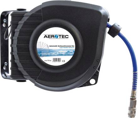 Aerotec Aero 8M Automatik Tryckluftsslangvinda 8 m 10 bar Väggmontering