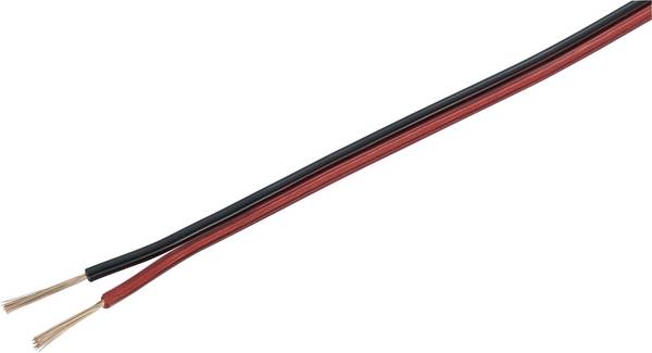 TRU COMPONENTS 1565746 Högtalarkabel 2 x 0.8 mm² Röd, Svart 100 m