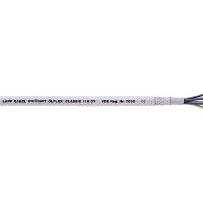 En flerkärnig kabel märkt 'LAPP KABEL ÖLFLEX CLASSIC 110 CY'. Kabeln har delvis utsplitsade ändar med synliga trådar.