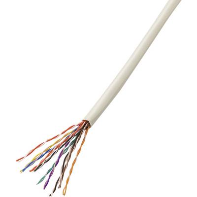 En öppen kabel med flera färgade ledare, lämplig för nätverksinstallationer eller telefonanslutningar.