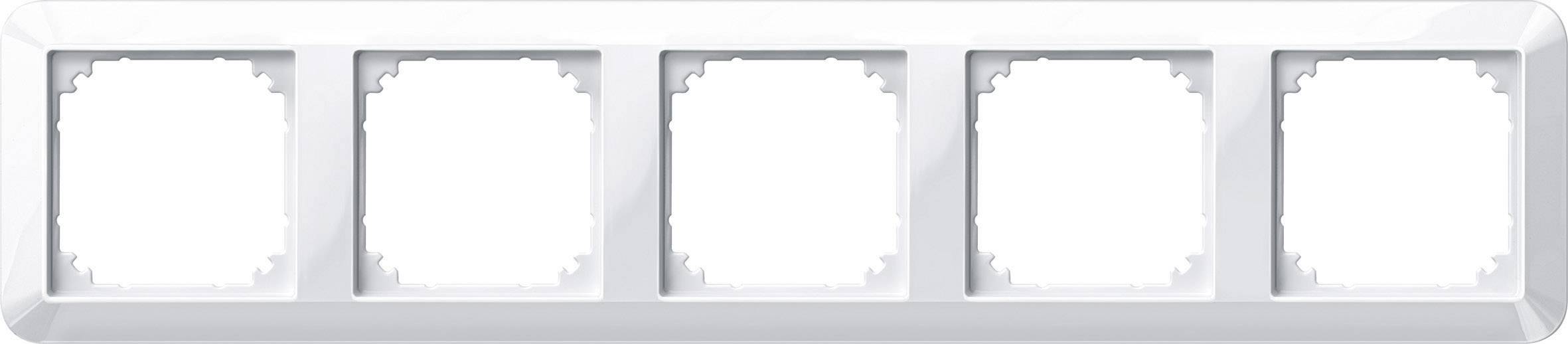 Merten 5x Täckram 1-M, System M Polarvit skimrande 389519