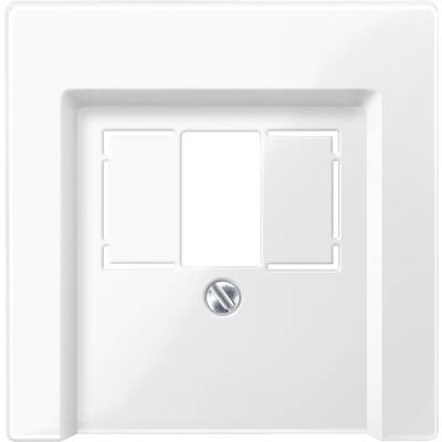 Telefonuttag TAE Vippa/centrumplatta Merten System M, 1-M, M-Smart, M-Plan, M-Creativ 296019 Polarvit skimrande 1 st