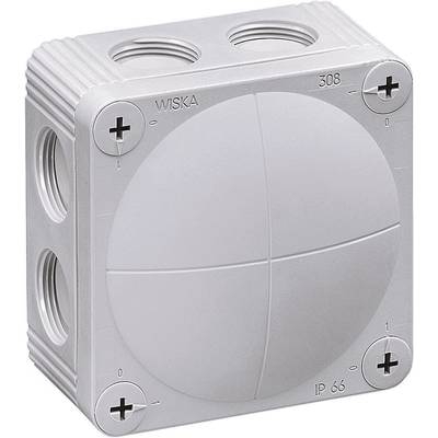 Wiska Combi 308/leer Avgreningsbox (L x B x H) 85 x 85 x 51 mm Grå-vit (RAL 7035) IP66 1 st
