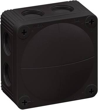 Wiska Combi 308/leer/S Avgreningsbox (L x B x H) 85 x 85 x 51 mm Svart IP66 1 st