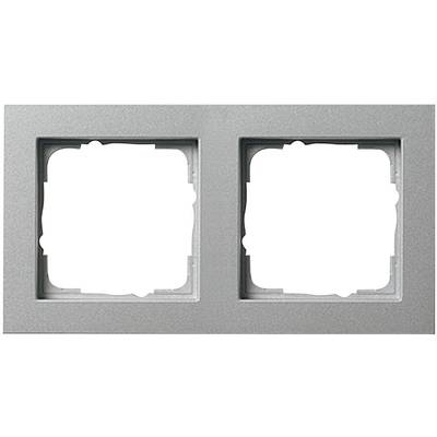 GIRA 0212 25 Täckram 2x E2, Standard 55, System 55 Aluminium