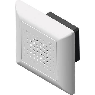 Vit ventilationsgaller för väggmontering med kvadratisk design och små runda öppningar, lämplig för inomhusbruk.