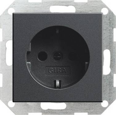 GIRA  Insats Vägguttag System 55, Standard 55, E2, Event, Event Clear, Event opak, Esprit, ClassiX Antracit 018828 1 st