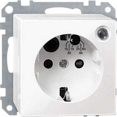 Tidtagarur Insats Merten System M, 1-M, M-Smart, M-Plan, M-Creativ 501119 Polarvit skimrande 1 st