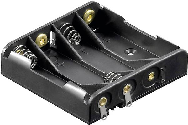 Goobay 12468 Batterihållare 4 AAA (R03) Lödanslutning (L x B x H) 52 x 49 x 13 mm
