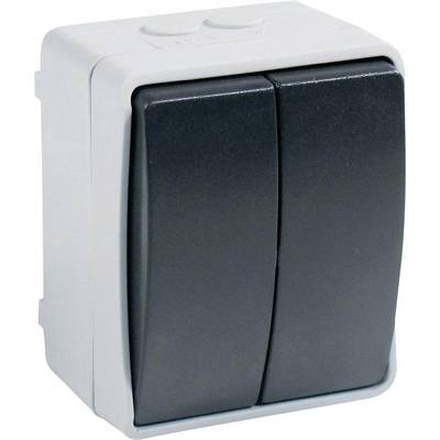 GAO 9875 Utomhus strömställare Strömställare kron Standard Grå 1 st