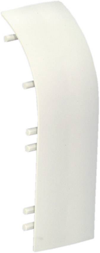 Vit plastskydd med flera fästen på baksidan, möjligen avsedd för dekorativa eller skyddande ändamål.