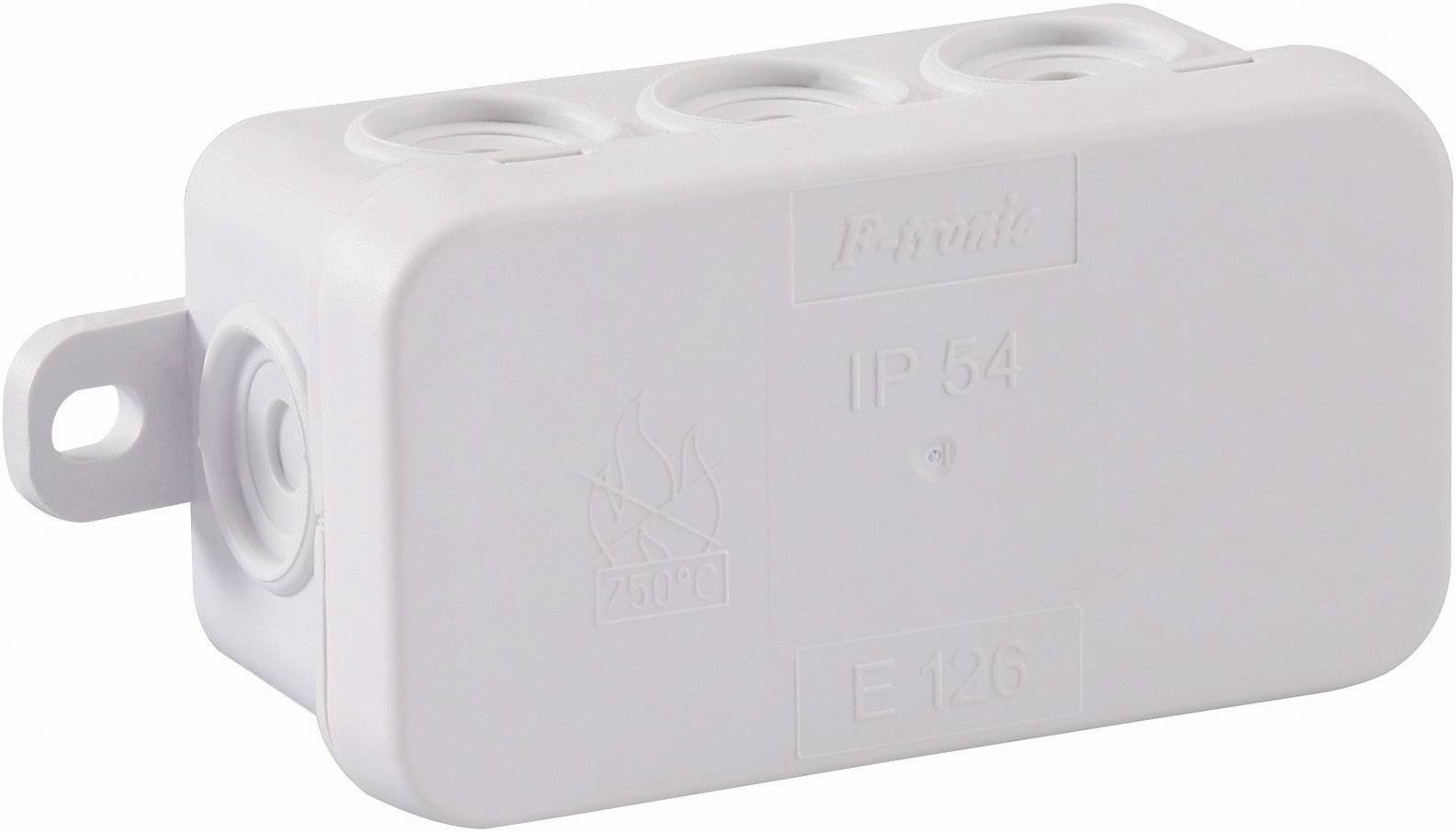 F-Tronic Avgreningsbox (L x B x H) 75 x 40 x 37 mm Ljusgrå IP54 1 st