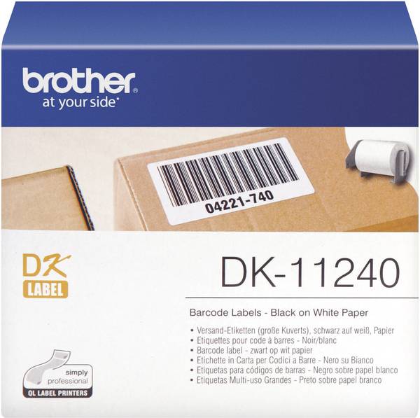 Brother Etikettrulle 102 x 51 mm Papper Vit 600 st Permanent DK11240 Fraktetiketter