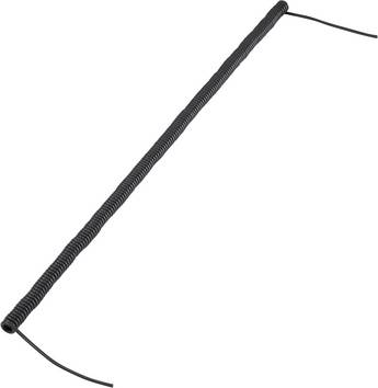 TRU COMPONENTS 1570977 Spiralkabel  170 mm / 500 mm 2 x 0.12 mm² Svart 1 st