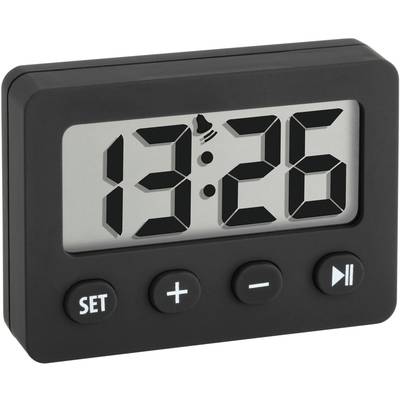 TFA Dostmann 60-2014-01 Kvarts Väckarklocka Svart Larmtider 1