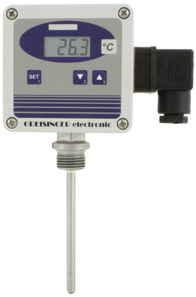 Ett digitalt termometer från 'Greisinger electronic' visar en temperatur på 26,3 °C.