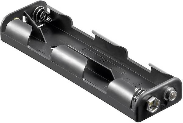 Goobay 11985 Batterihållare 4 AA (R6) Tryckknappsanslutning (L x B x H) 109 x 32 x 16.2 mm