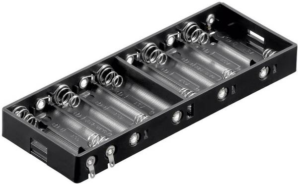 Goobay 11986 Batterihållare 10 AA (R6) Lödanslutning (L x B x H) 151 x 57.3 x 15.8 mm