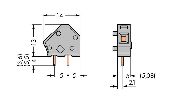WAGO 236-710 Fjäderterminalblock 2.50 mm² Antal poler 1 Röd 600 st