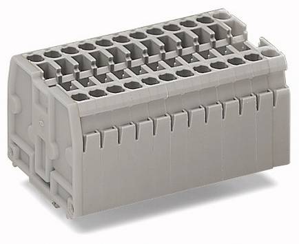 WAGO 869-188 Terminal med genomföring  Fjäderklämma  Ljusgrå 50 st Piece