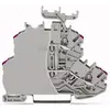 WAGO 2000-2208/099-000 Dubbel-genomföringsterminal 4.20 mm Fjäder Beläggning: L Grå 50 st Package
