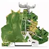 WAGO 2000-2207/099-000 Dubbel-skyddsledarterminal 4.20 mm Fjäder Beläggning: Terre Grön, Gul 50 st Piece