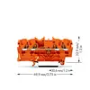 WAGO 2002-1402 Terminal med genomföring 5.20 mm Fjäder Orange 100 st Piece