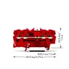 WAGO 2002-1403 Terminal med genomföring 5.20 mm Fjäder Röd 100 st Package