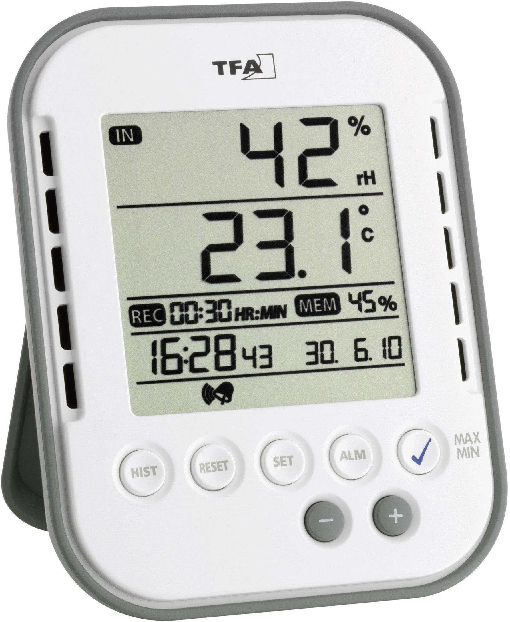 TFA Dostmann KlimaLogg Base Termo Hygrodatalogger Grå vit TFA Dostmann KlimaLogg Base Termo Hygrodatalogger Grå vit