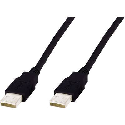 Två svarta USB-kablar med standard-A-kontakter i båda ändar på vit bakgrund. Lämpliga för dataöverföring och strömförsörjning.