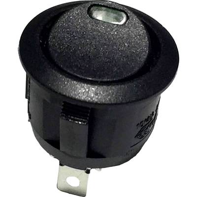 TRU COMPONENTS 700282 Vippströmbrytare R13-112L B/B GREEN 3V 250 V/AC 6 A 1x Av/På låsande 1 st
