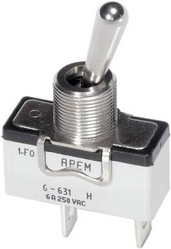 APEM  6-639H/2  6-639H/2  Vippströmställare  250 V/AC  6 A  1x På/Av/På    låsande/0/låsande  1 st